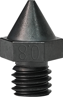 Boquilla de acero de 0,8 mm con recubrimiento WS2 (solo para impresoras de las series Pro3, Pro2 y E2)