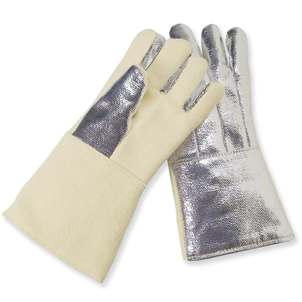Guantes ignífugos: Guantes resistentes al calor de alta temperatura de 1200°F y 900°F con dorso aluminizado CPA
